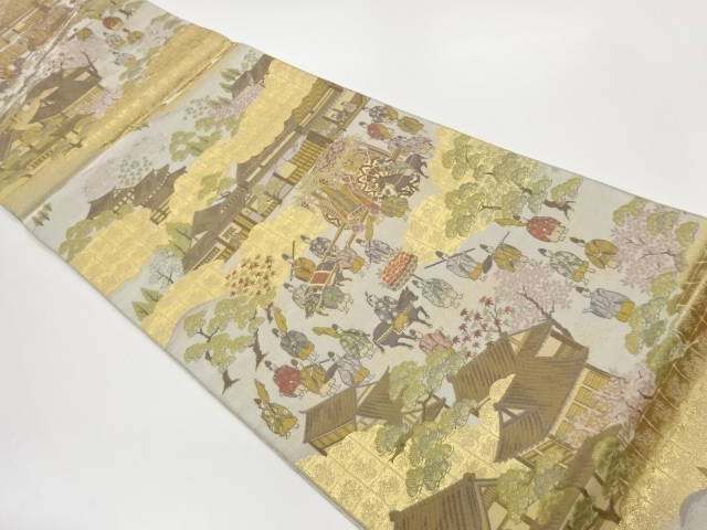 JAPANESE FUKURO OBI / WOVEN SCENERY IN THE PAST